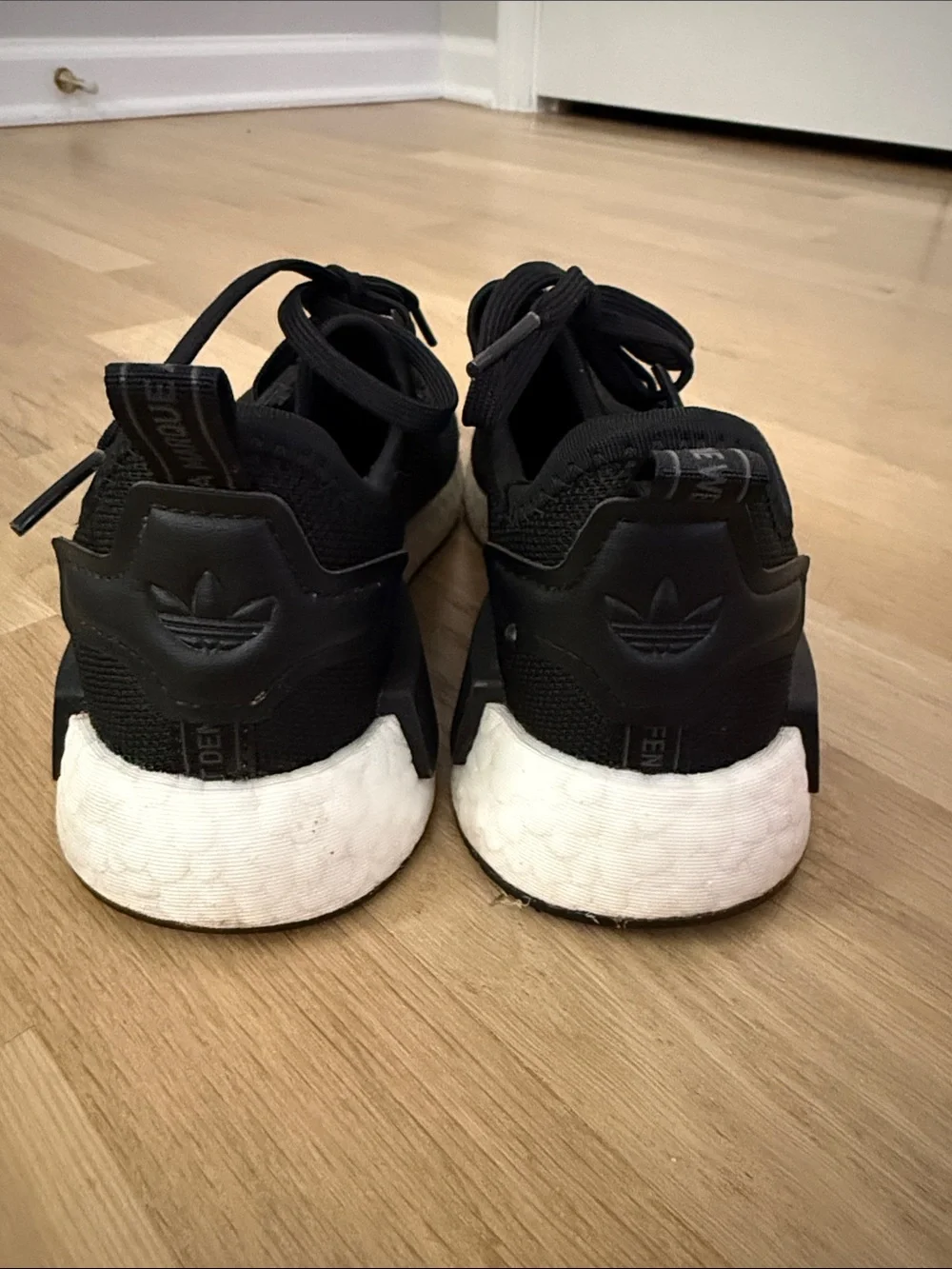adidas Kids Black & White NMD R1 Sneakers
